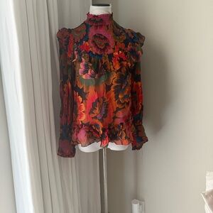 Floral Ruffle Women's Top